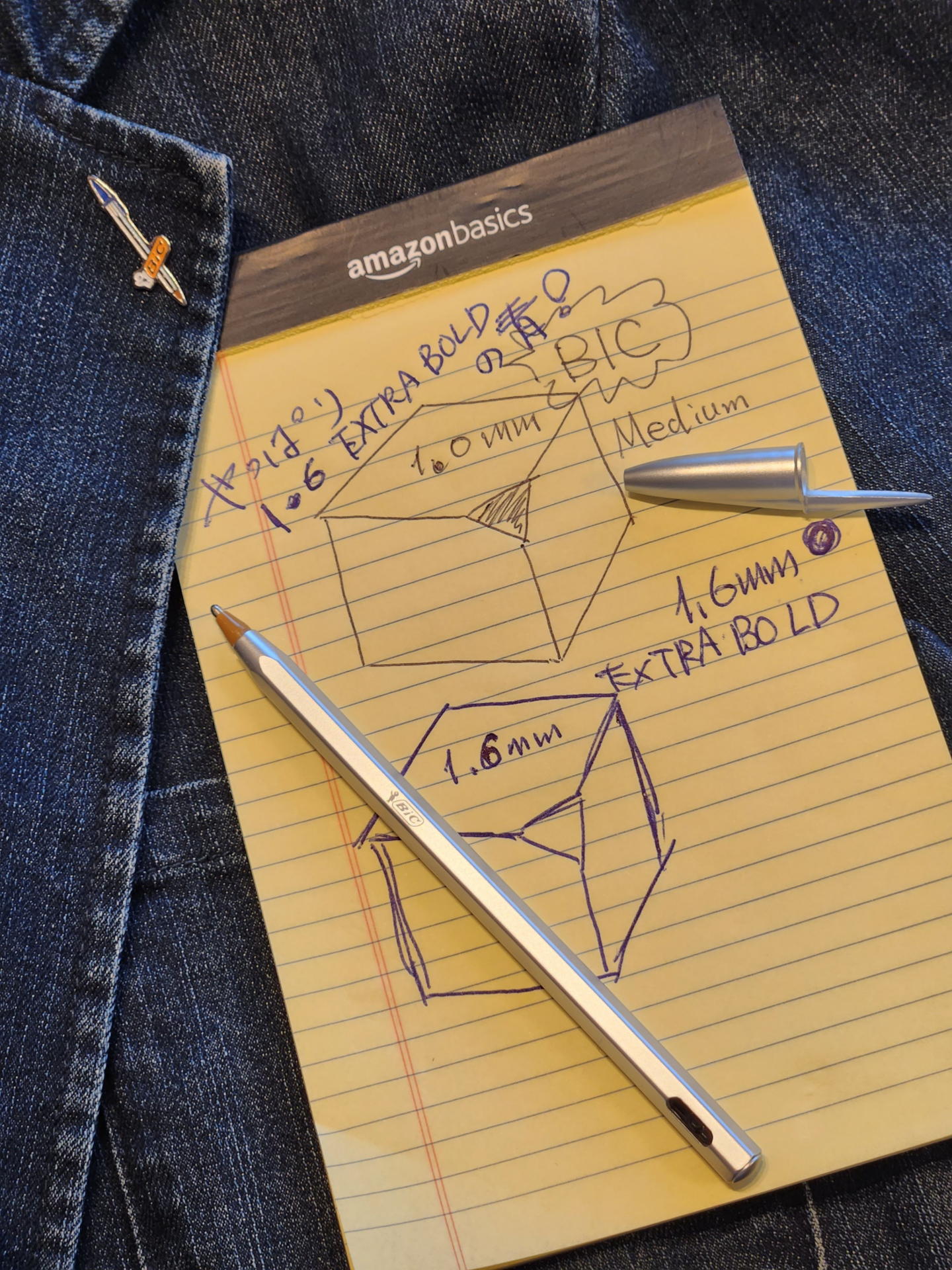 1.6㎜ボールに交換したCristal Re′New本体のアルミニウム軸のシルバーと芯先チップの薄茶色のマッチングがイマイチだが、1.6㎜ボールの滑らかな書き味には代えられない