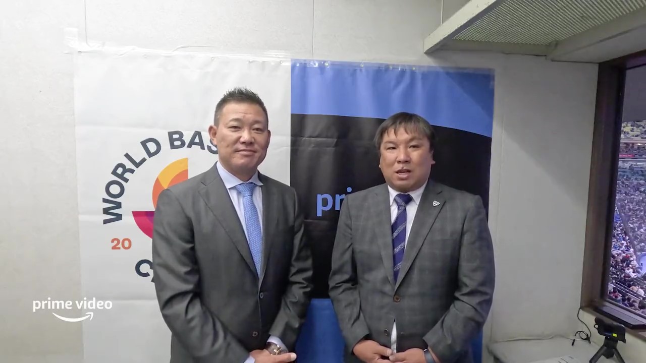 解説陣、左から、福留 孝介と里崎 智也