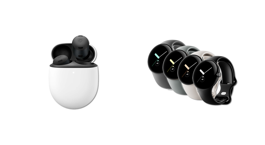 左：「Pixel Buds Pro」、右：「Pixel Watch」