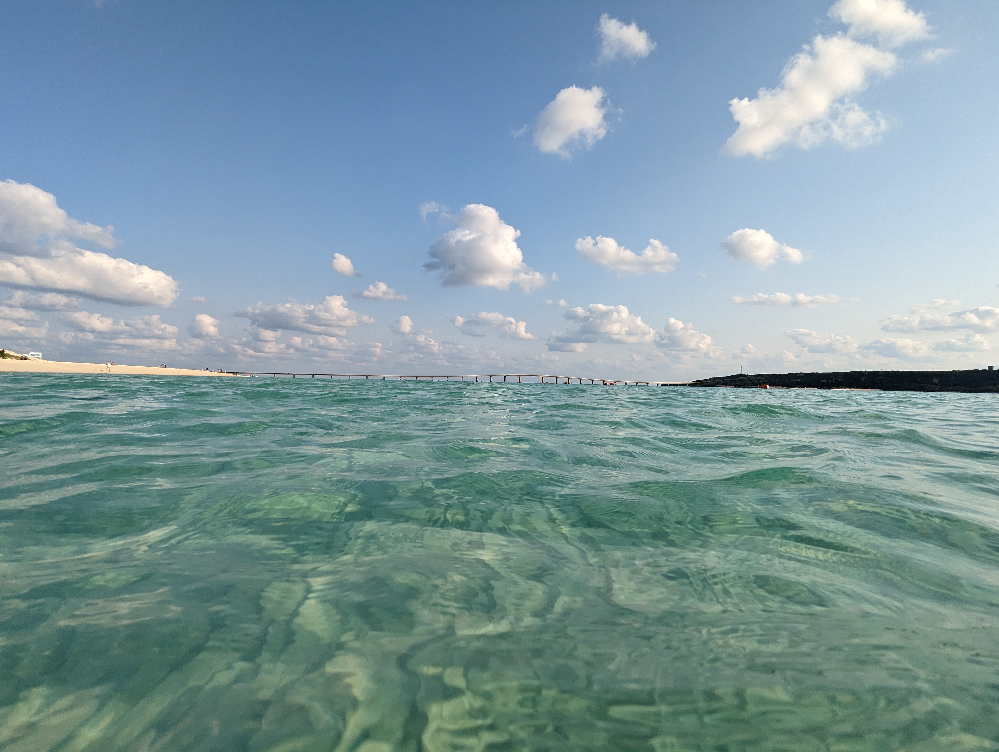 水面近くで撮影したもの。こちらも立体感が消えるので、水面の上に文字をのせたりするのに利用できそうだ