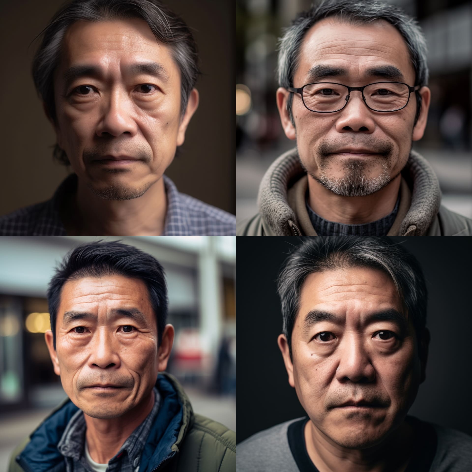 40代男性。そうそう、軽く口角上げるだけで周囲の空気感が変わるんスよ〜家でもそれやってみるといいスね〜。40代ってより50代に見える画像だが、PortraitPro 23のほかの機能もオンにすると、肌艶もよくなり若返った感じになるのであった。