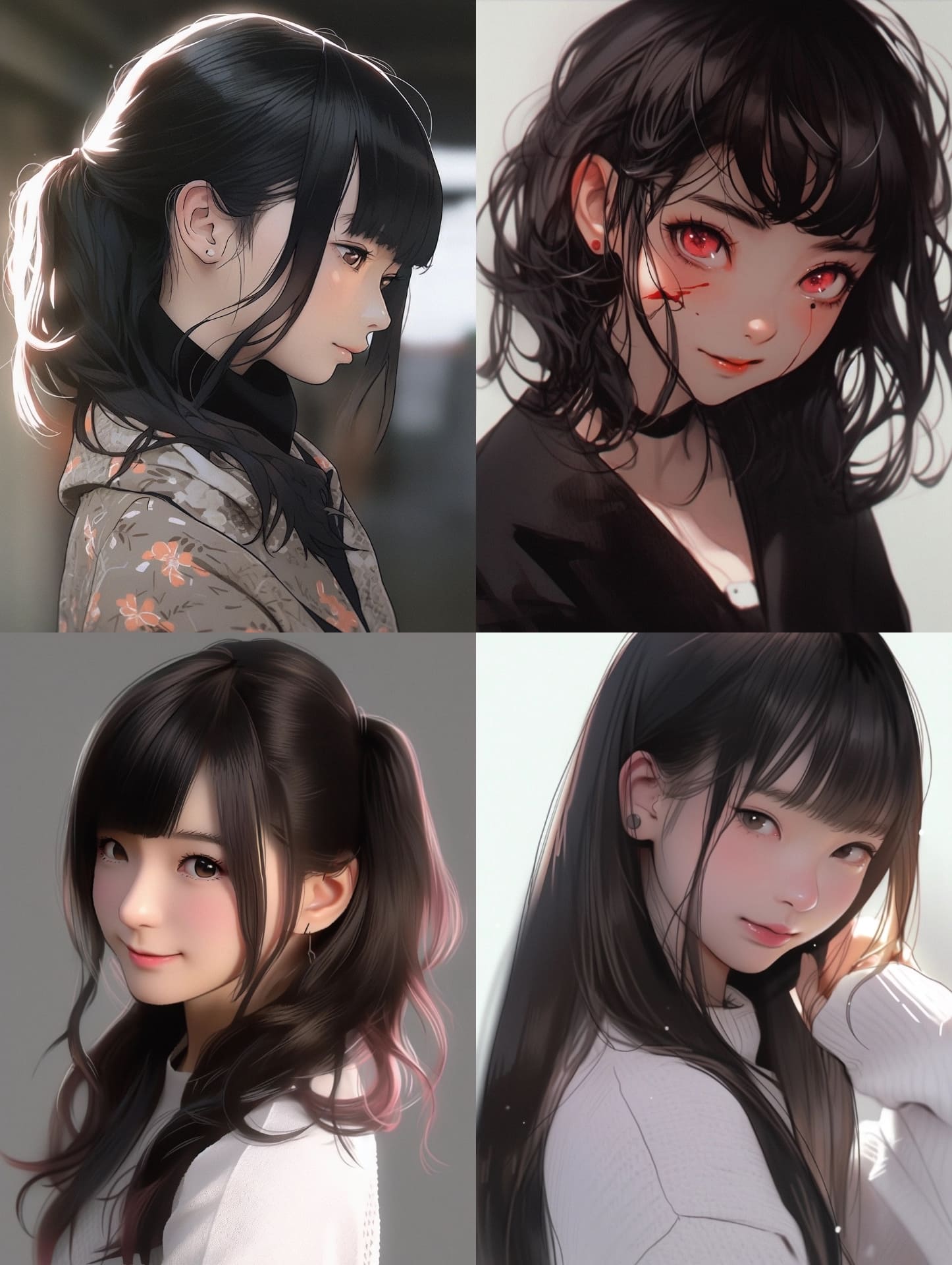 20代女性。これも微笑化は成功。普通の顔と微笑の顔の2枚でGIFアニメを作ると、口を閉じてガムを噛んでいる感じになったりする。とくに横向きだと。