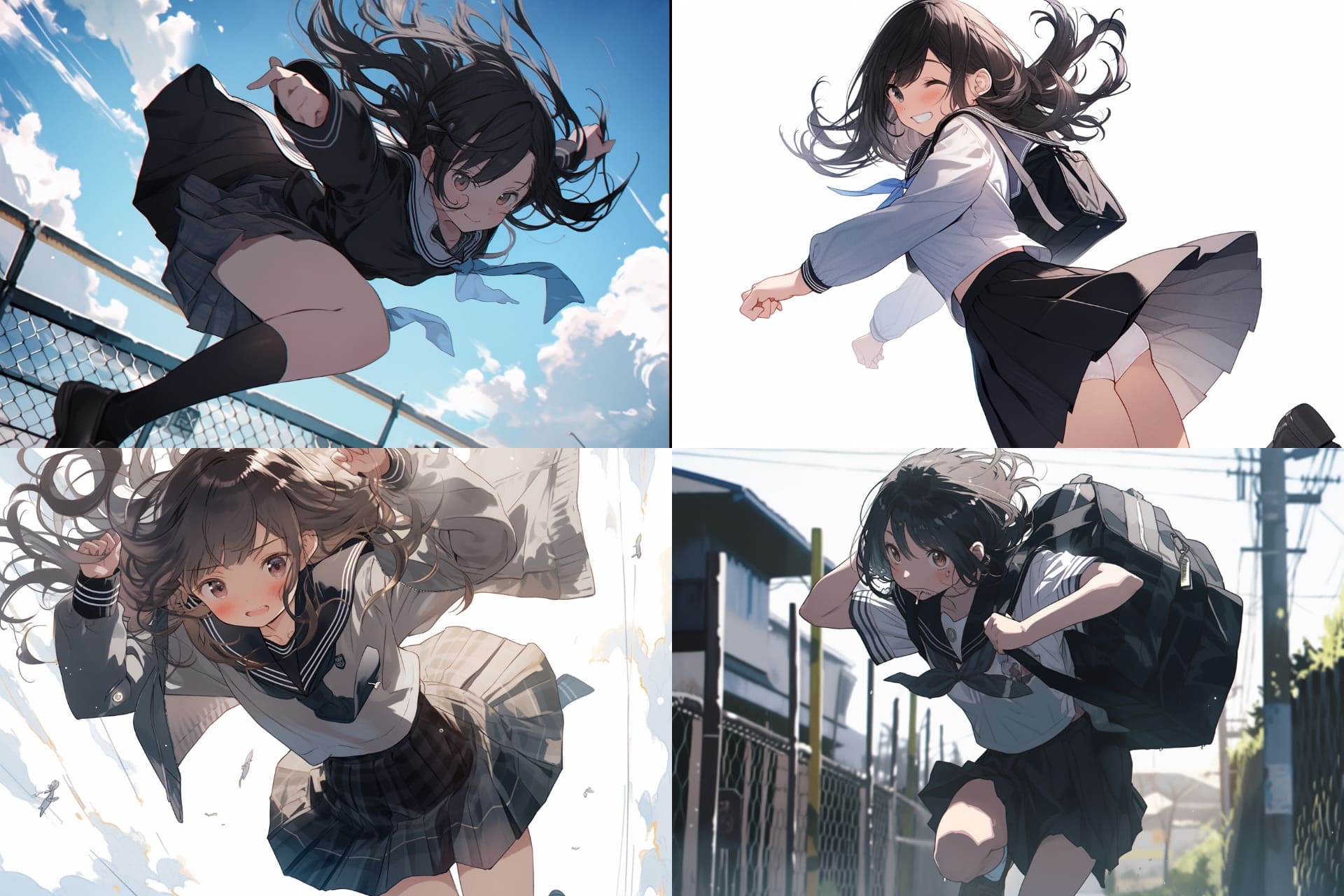 niji・journey V5での（デフォルト）生成。niji・journeyは萌え系イラストを生成する傾向が強いようだ。