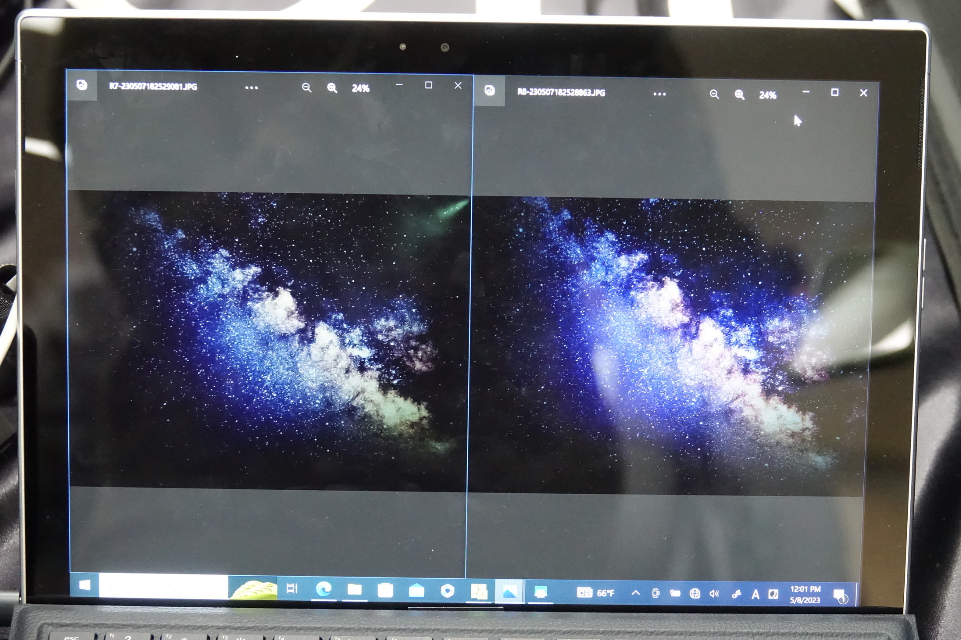 左＝AQUOS R7。右＝AQUOS R8 pro