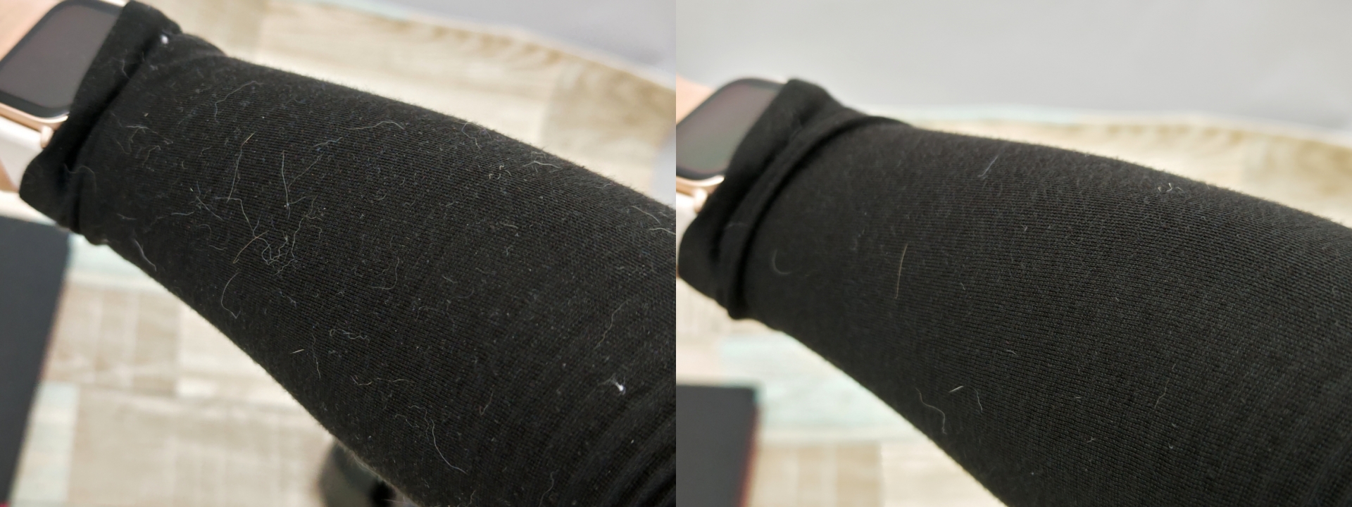 「もしかして……」と思い、服に試してみたら、それなりに付着した繊維くずや猫の毛が吹き飛ばせた