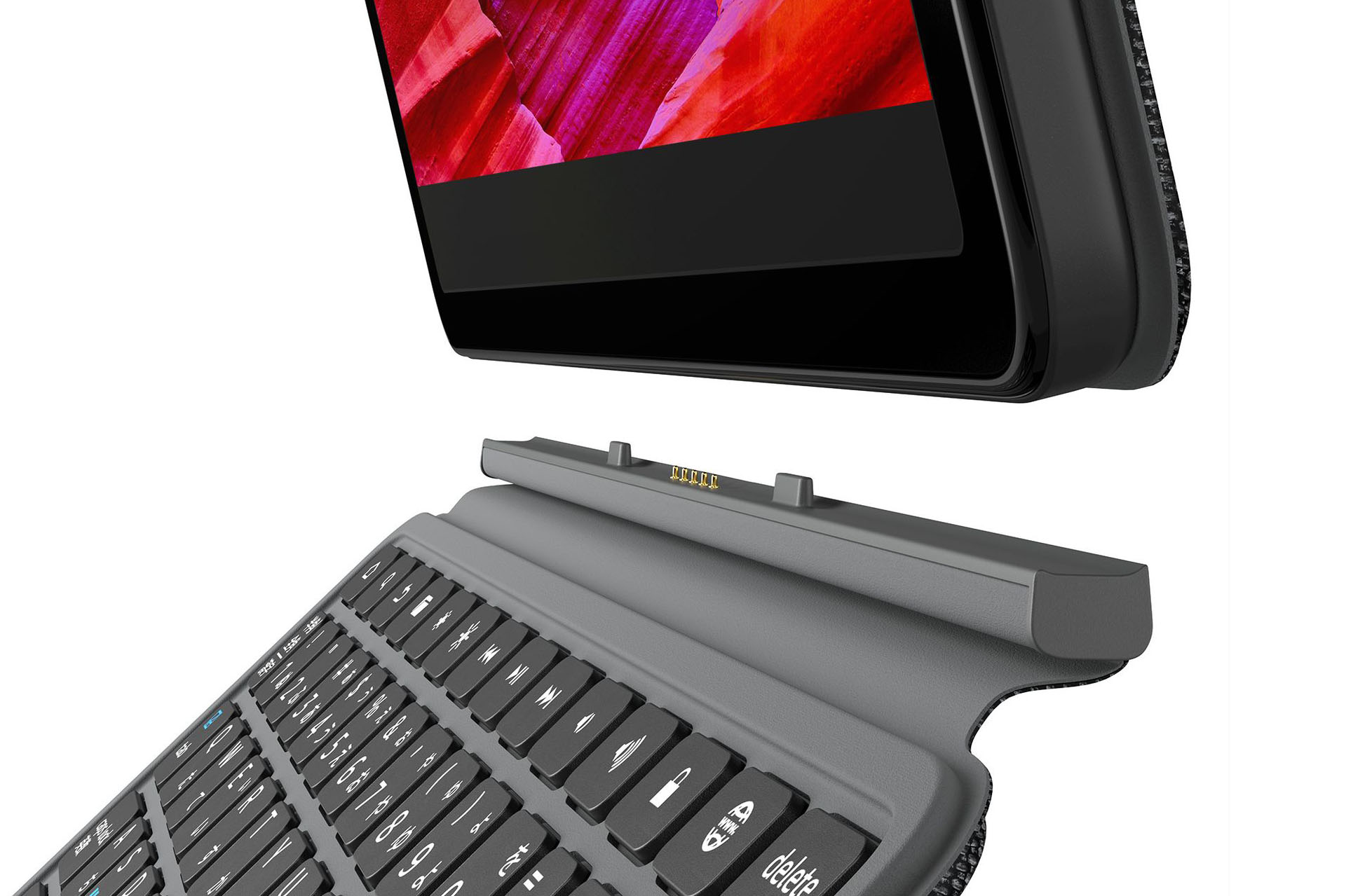 キーボードとFire Max 11はマグネットで合体する。電池などは不要。