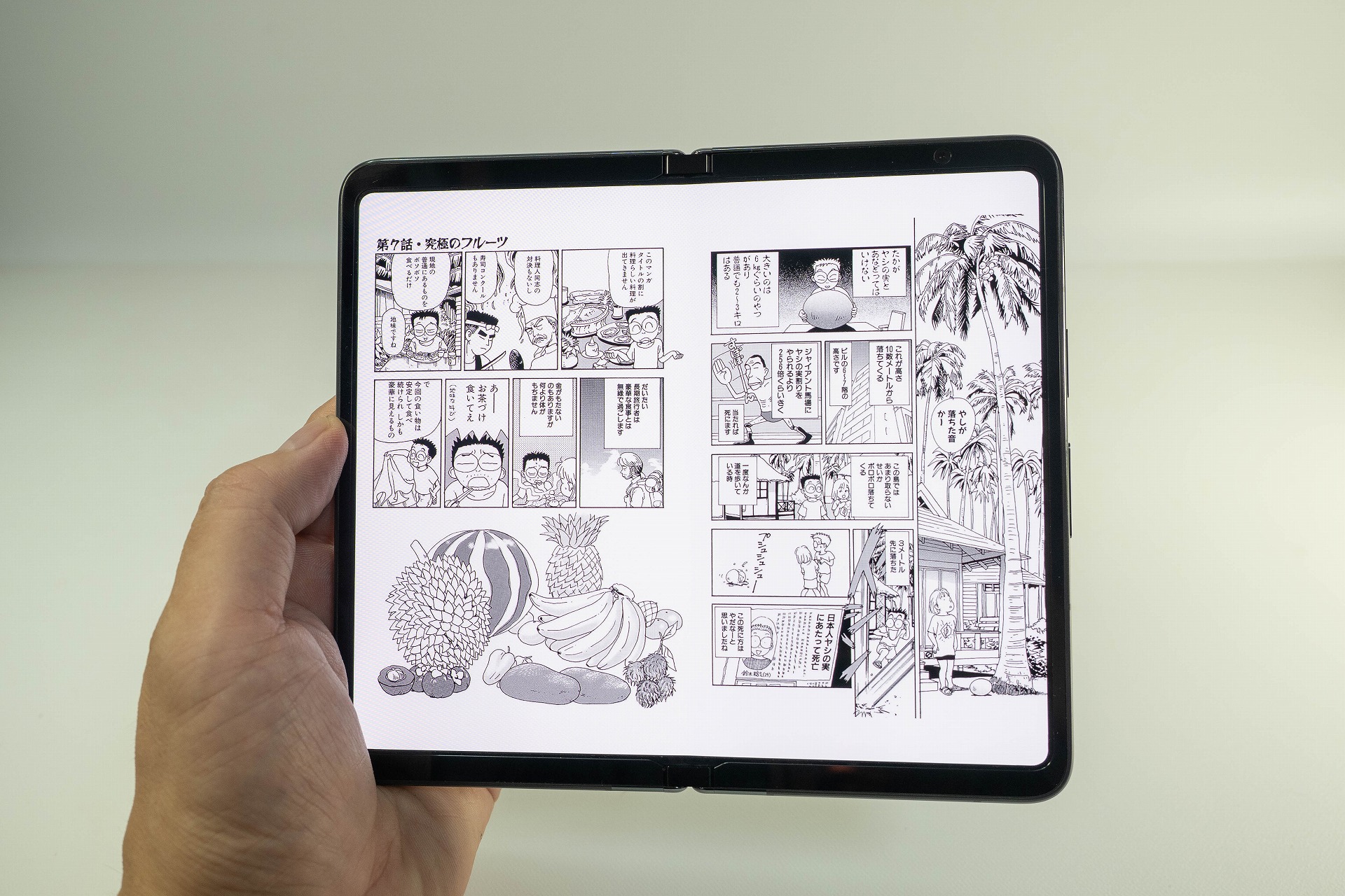 コミックは見開きで表示範囲も大きく読みやすい