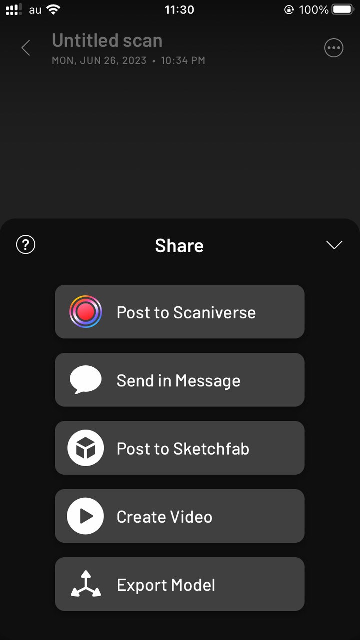 できあがった3Dデータは他の人に送信したり、Webで公開したりできる