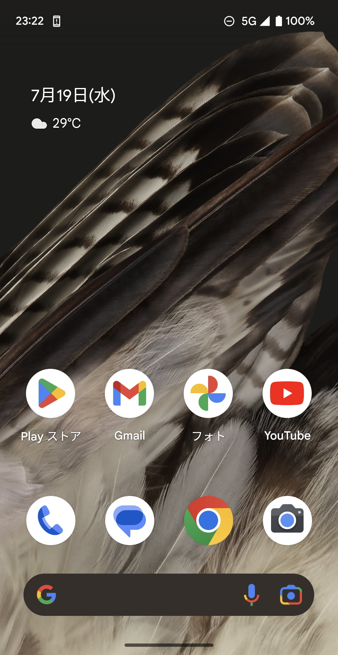 ホーム画面は「Pixel 7a」などと同じデザインとレイアウトを採用