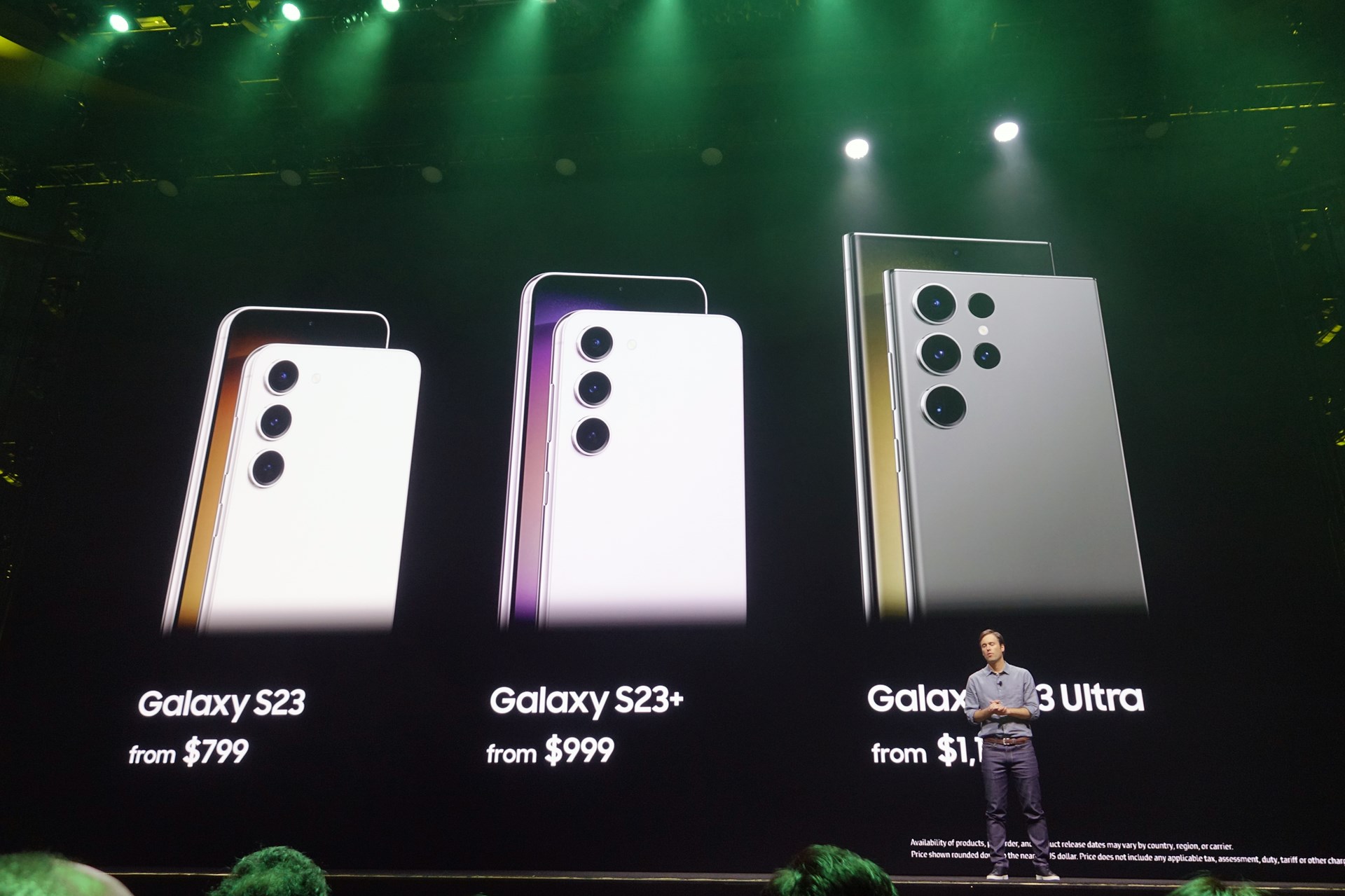 諸外国でのGalaxy S23シリーズは3モデル展開。もっとも価格を抑えたGalaxy S23は、799ドルから。写真は米サンフランシスコで2月に開催されたGalaxy Unpackedで撮影