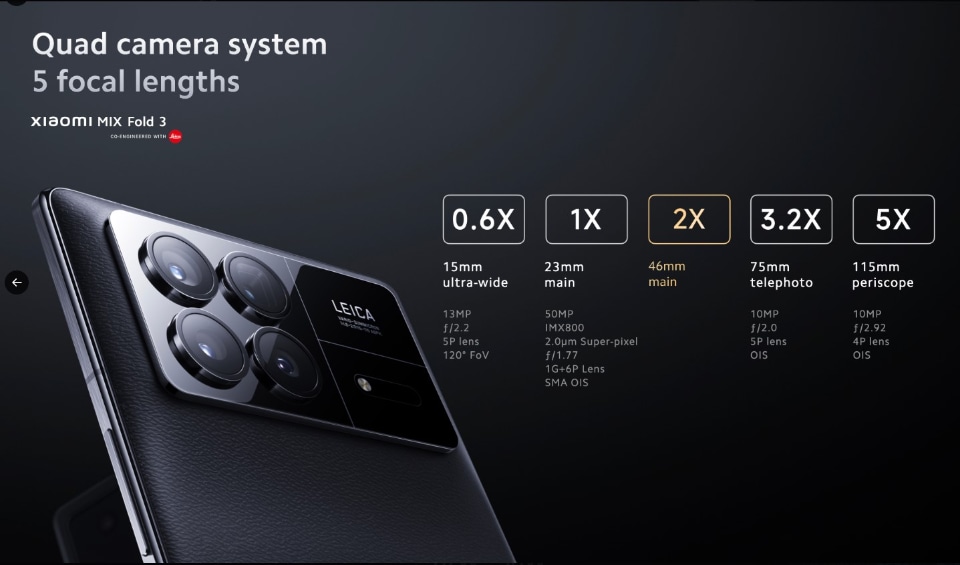 シャオミが折りたたみスマホ「Xiaomi MIX Fold 3」を発表、ライカ監修4