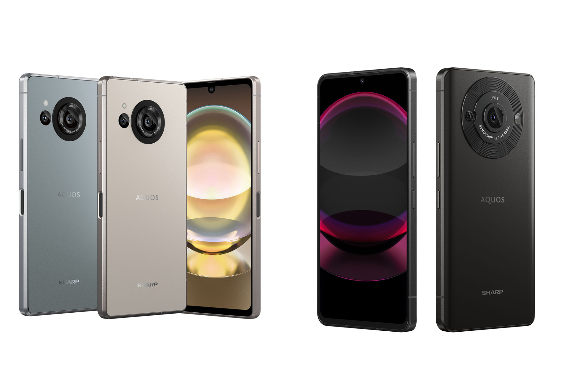 左から「AQUOS R8」と「AQUOS R8 pro」