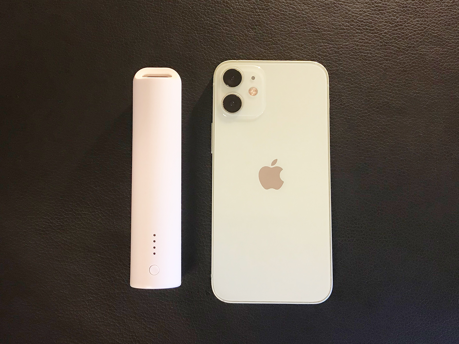 iPhone 12 miniとの大きさ比較。