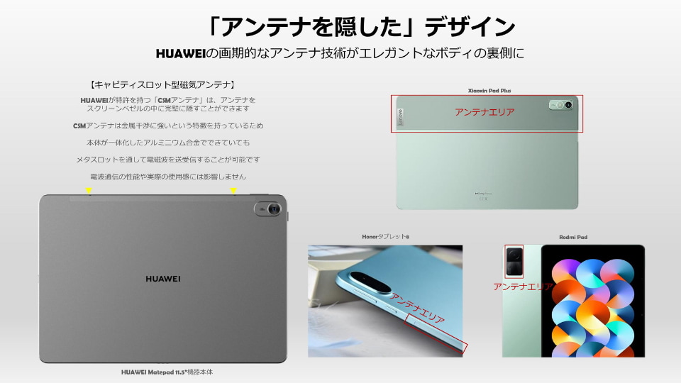 ファーウェイから新タブレット「MatePad 11.5」、4万3800円で28日発売
