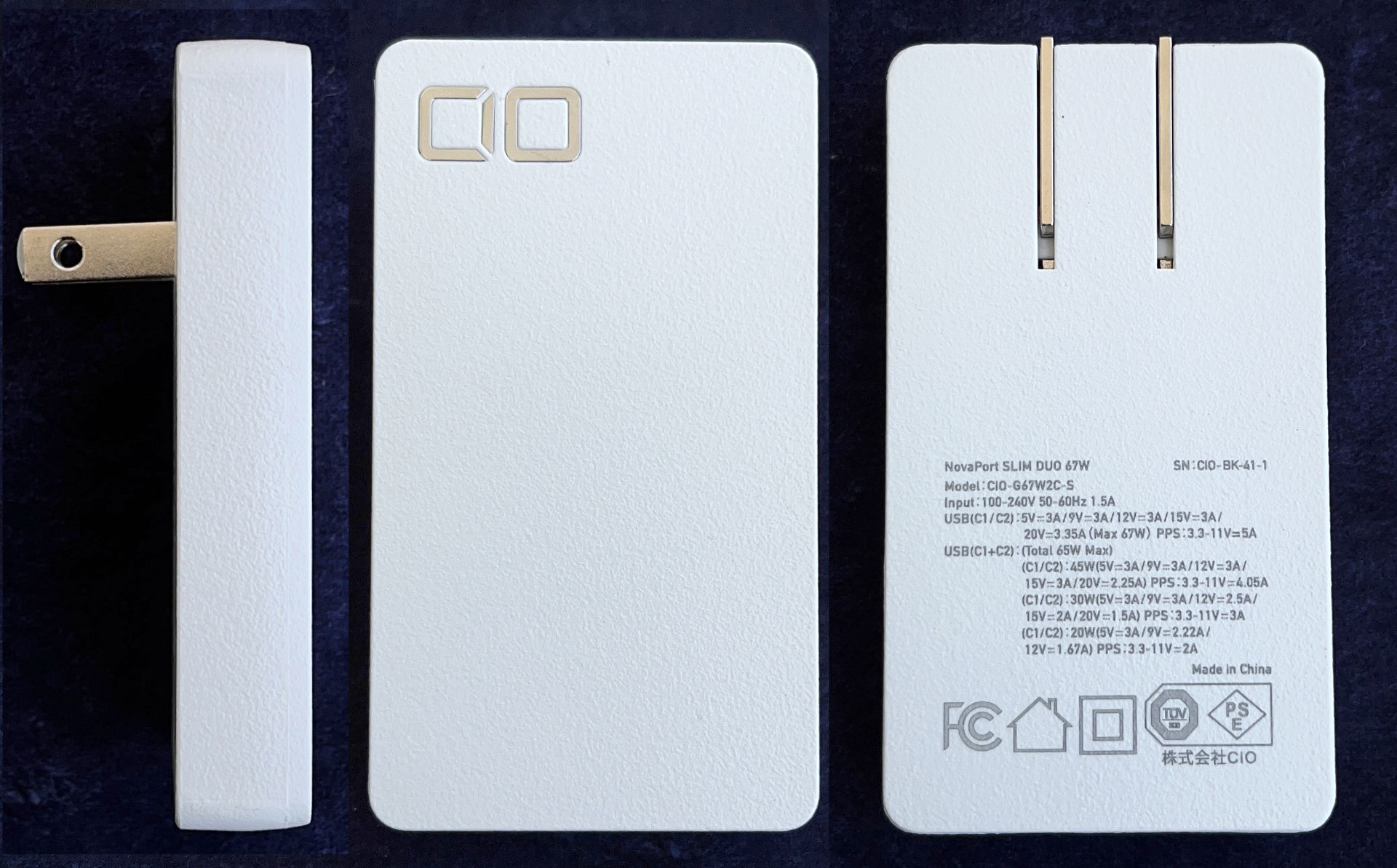 裏表と横向きの写真