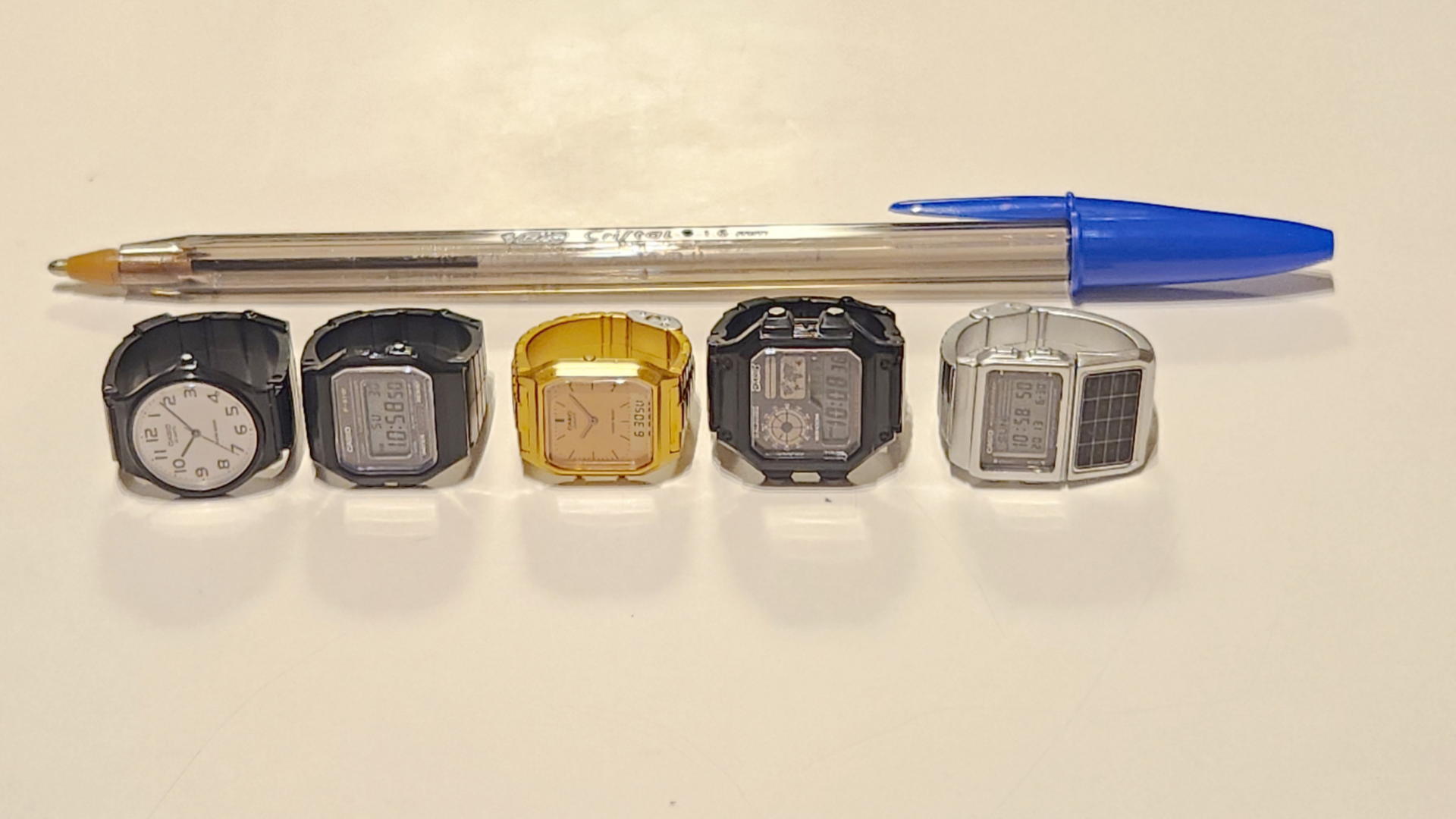 ズルをしてメルカリで5個完全セットを買ったCASIO ウオッチリングコレクション。実は欲しいのはF-91Wだけ