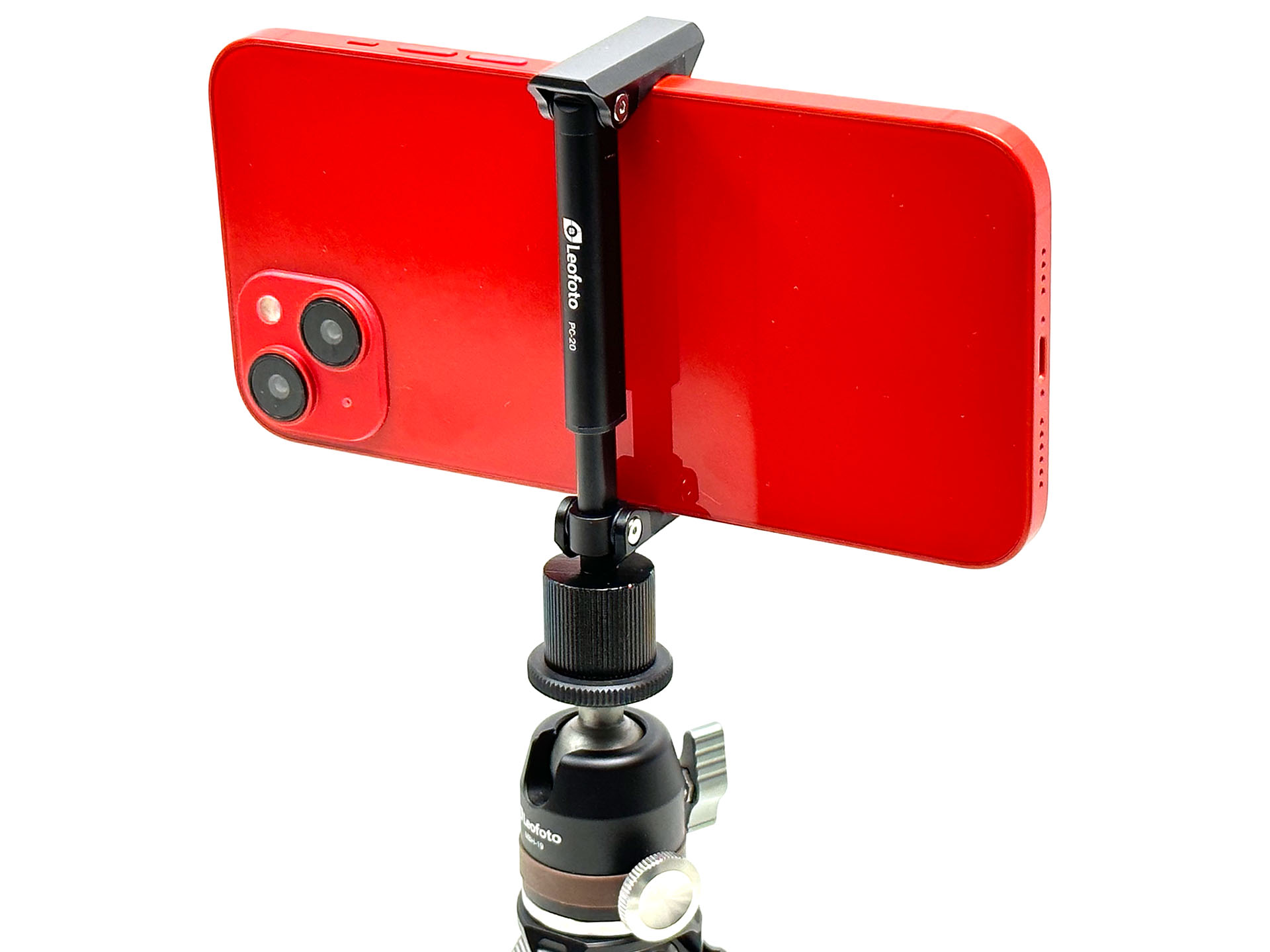 PC-20＋凹凹アダプターで、一般的な三脚（雲台）に取り付けできた。