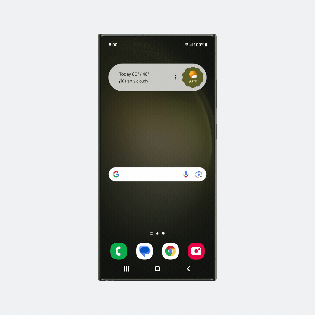 「Assistant At a Glance widget」