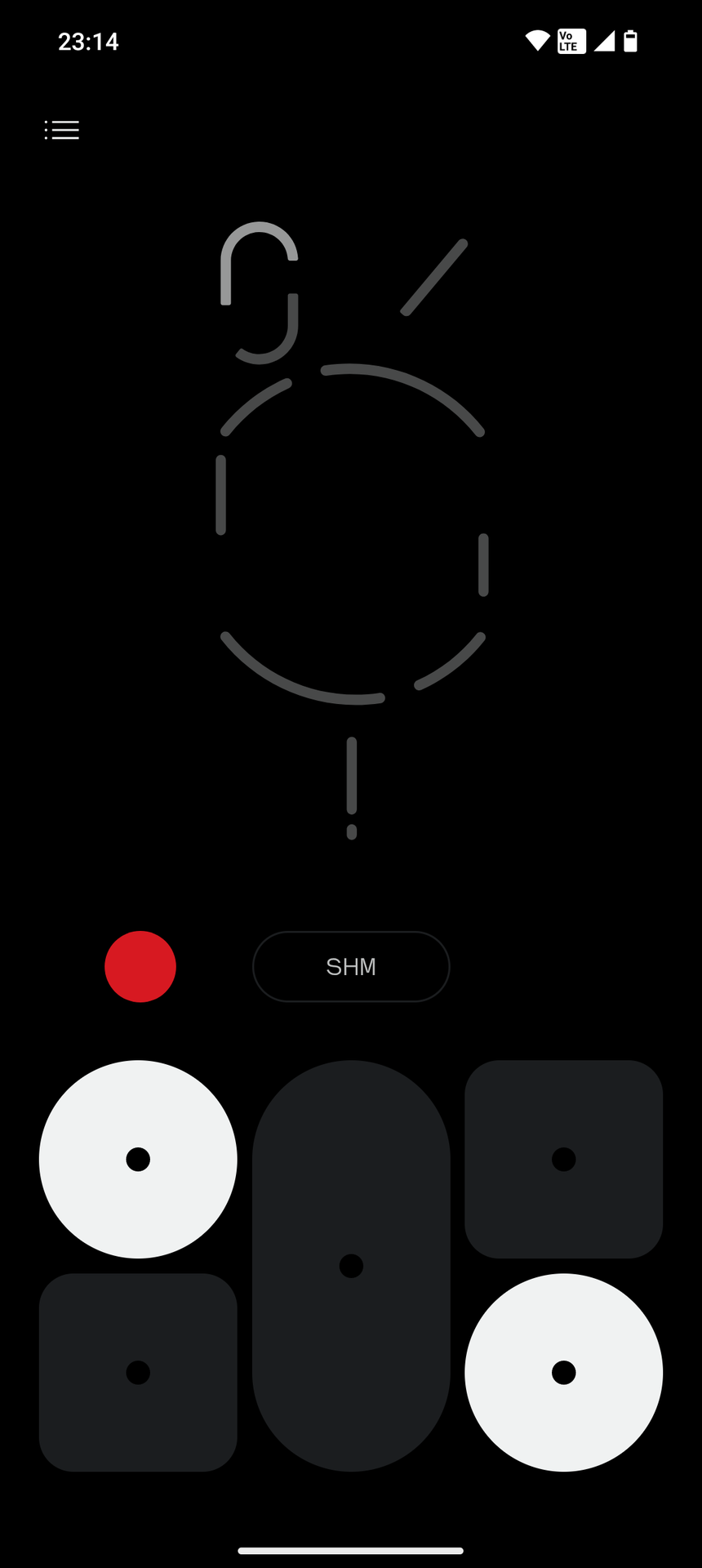 5つのパネルをタップして、音と光り方をチェック