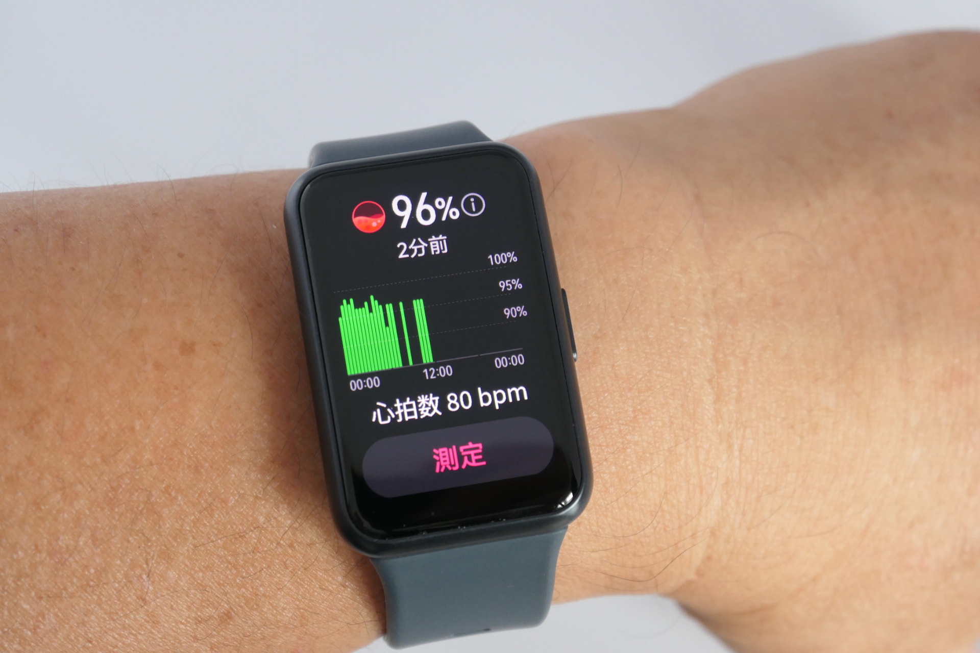 心拍数や血中酸素レベルは手動で測定することもできる