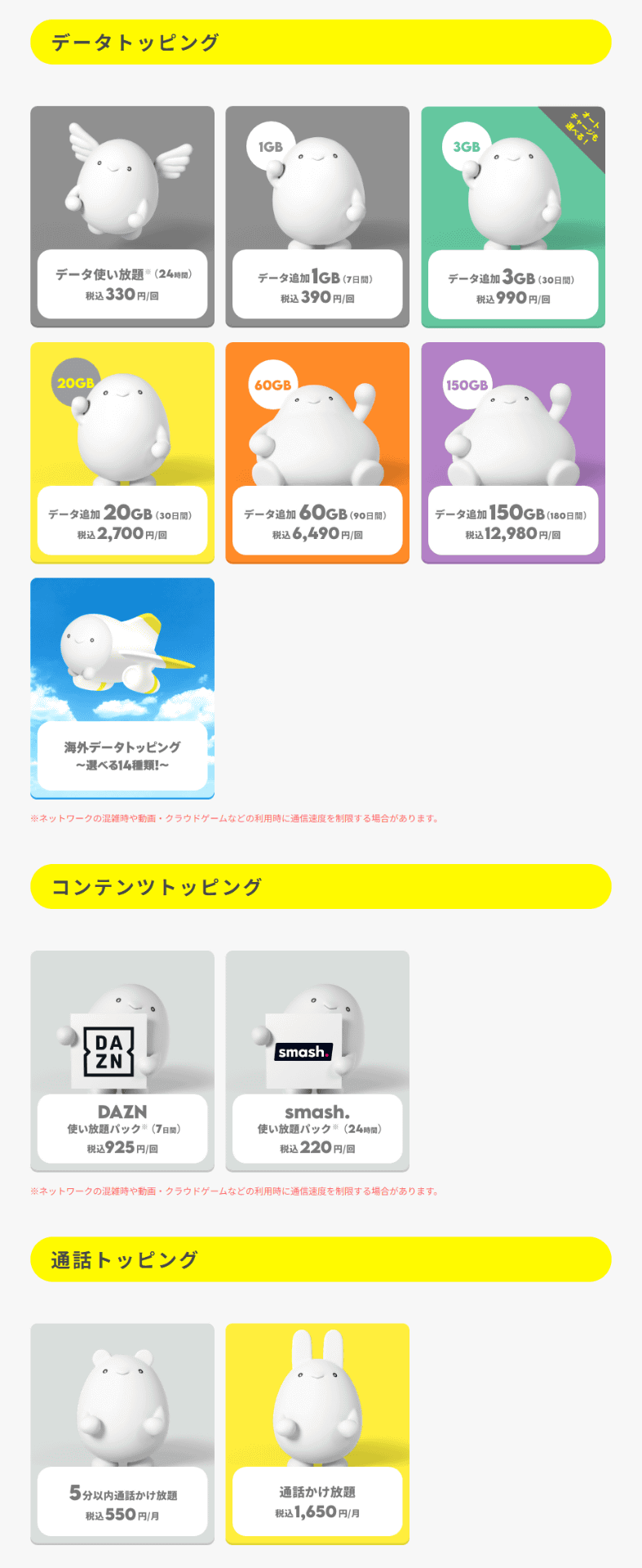povoで現在提供されているトッピング（期間限定トッピングを除く）