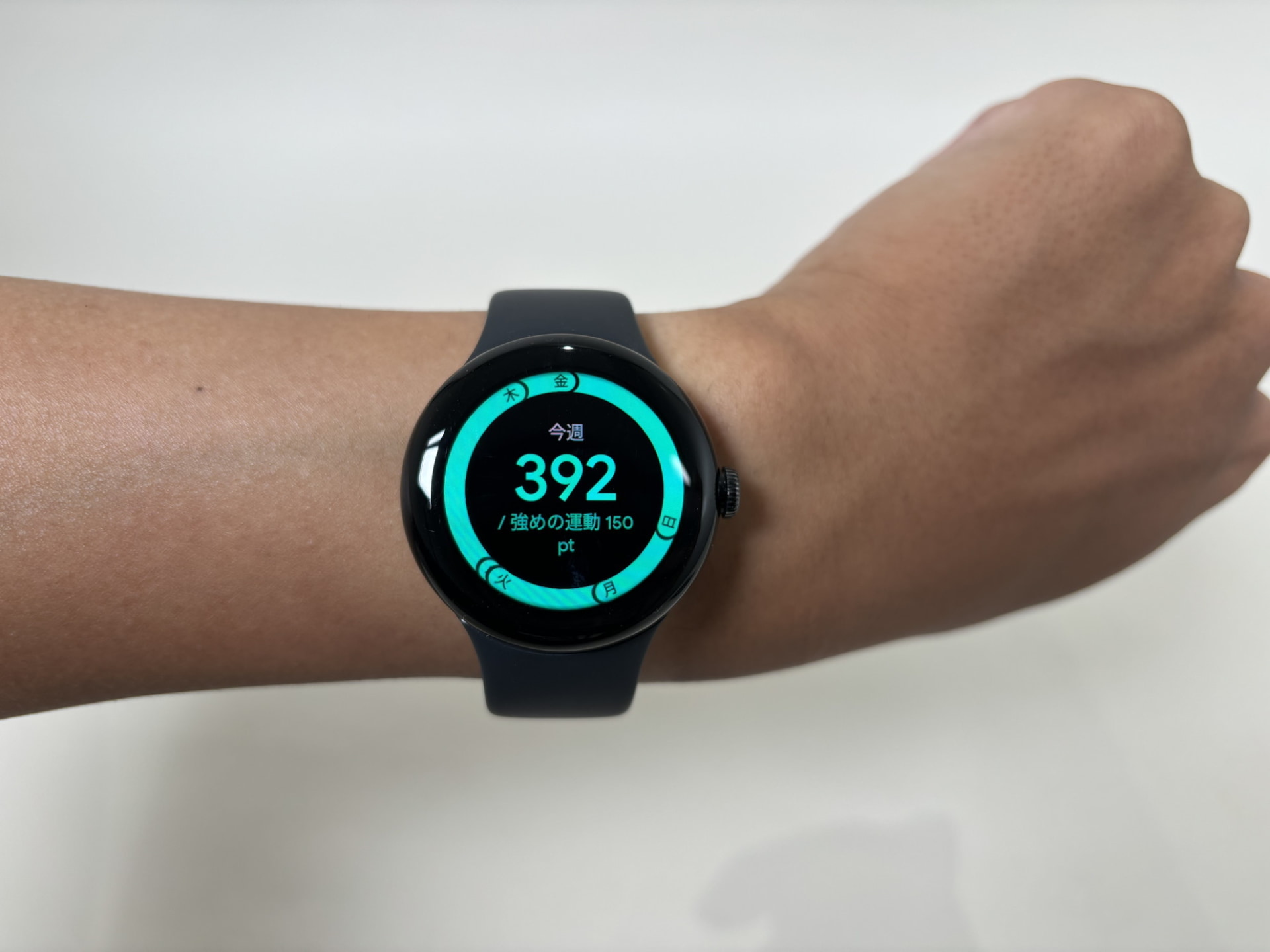 1週間の運動状況を簡単にチェックすることもできます