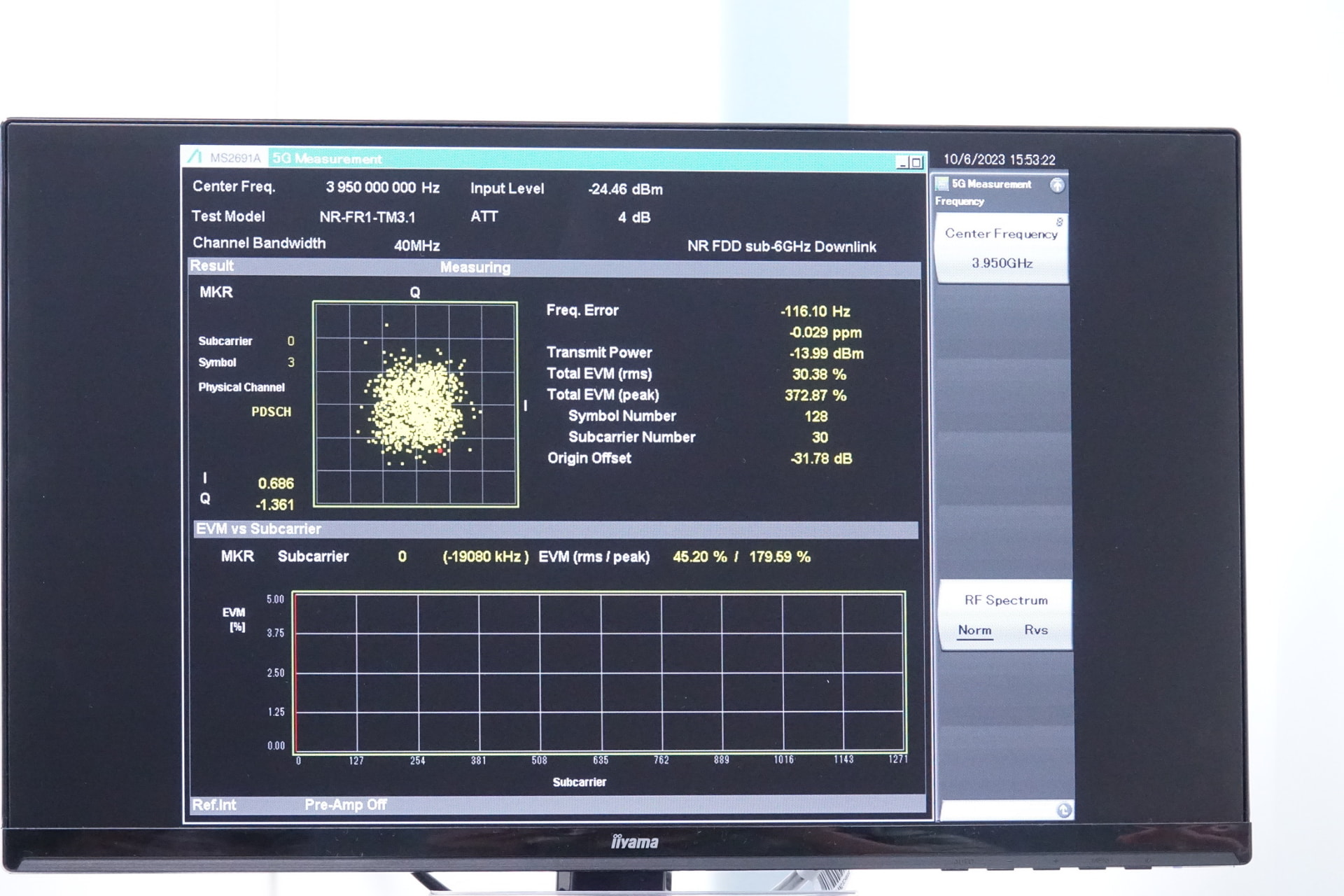 5Gと衛星通信が干渉している状態