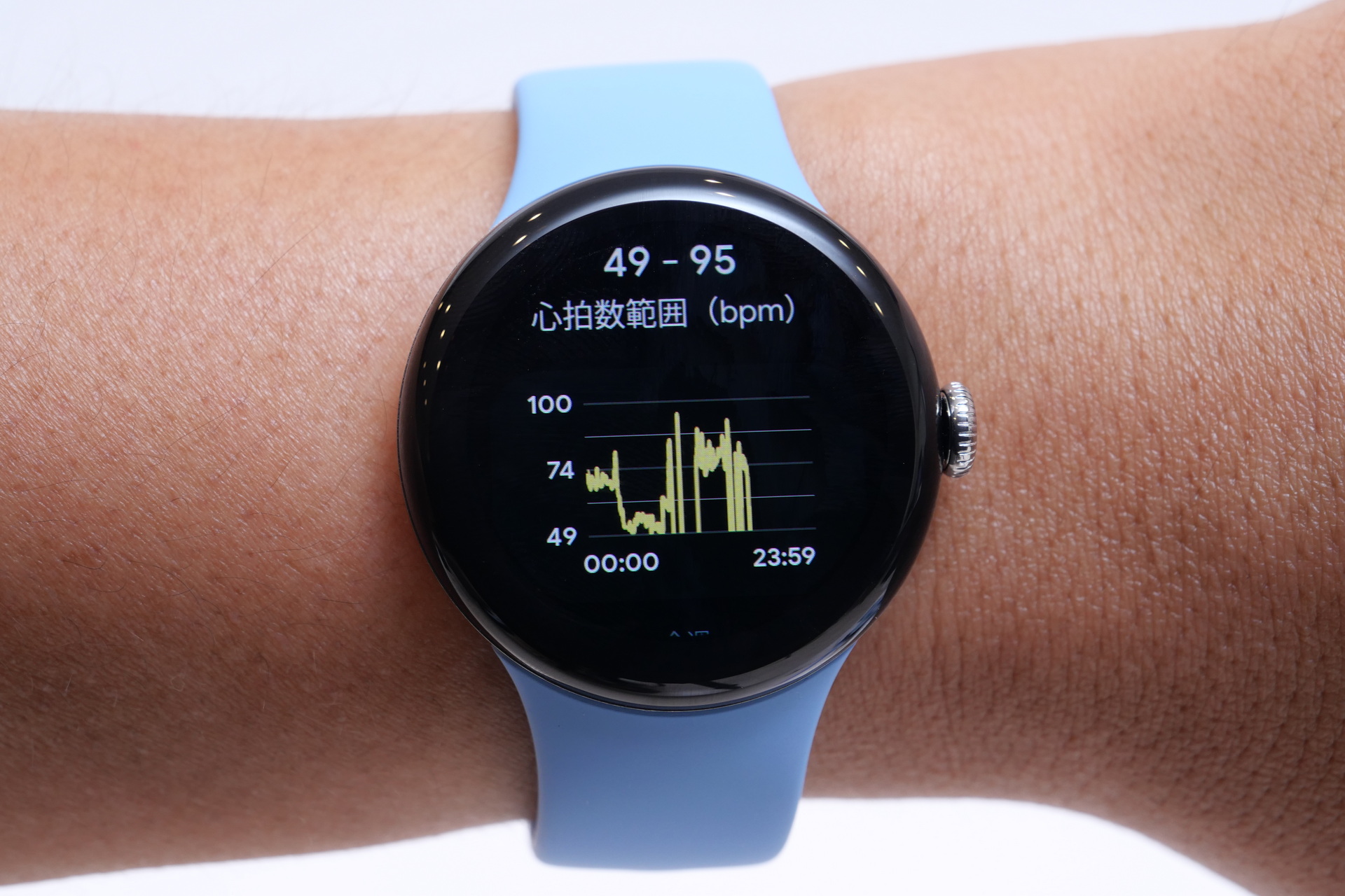 計測データを見る限り、しっかり心拍数が計測できている