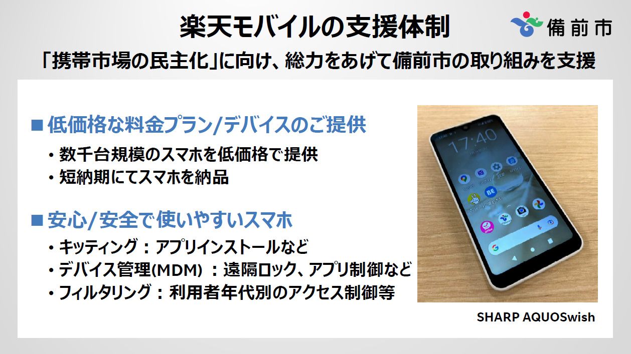 楽天モバイルの支援体制