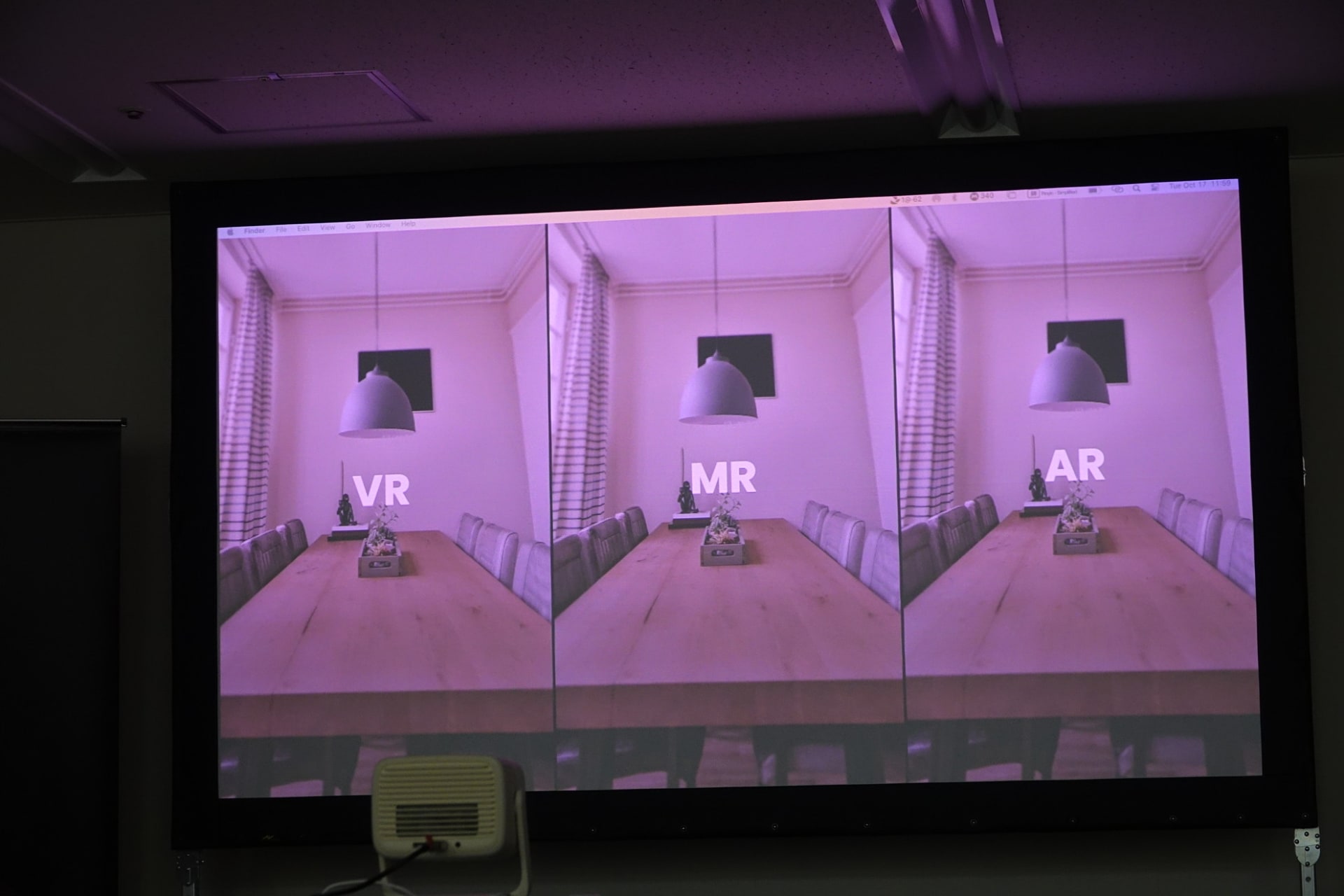 調光機能を使えば、VRのように現実空間から離れた体験からMRのような現実空間と融合するような体験までできる