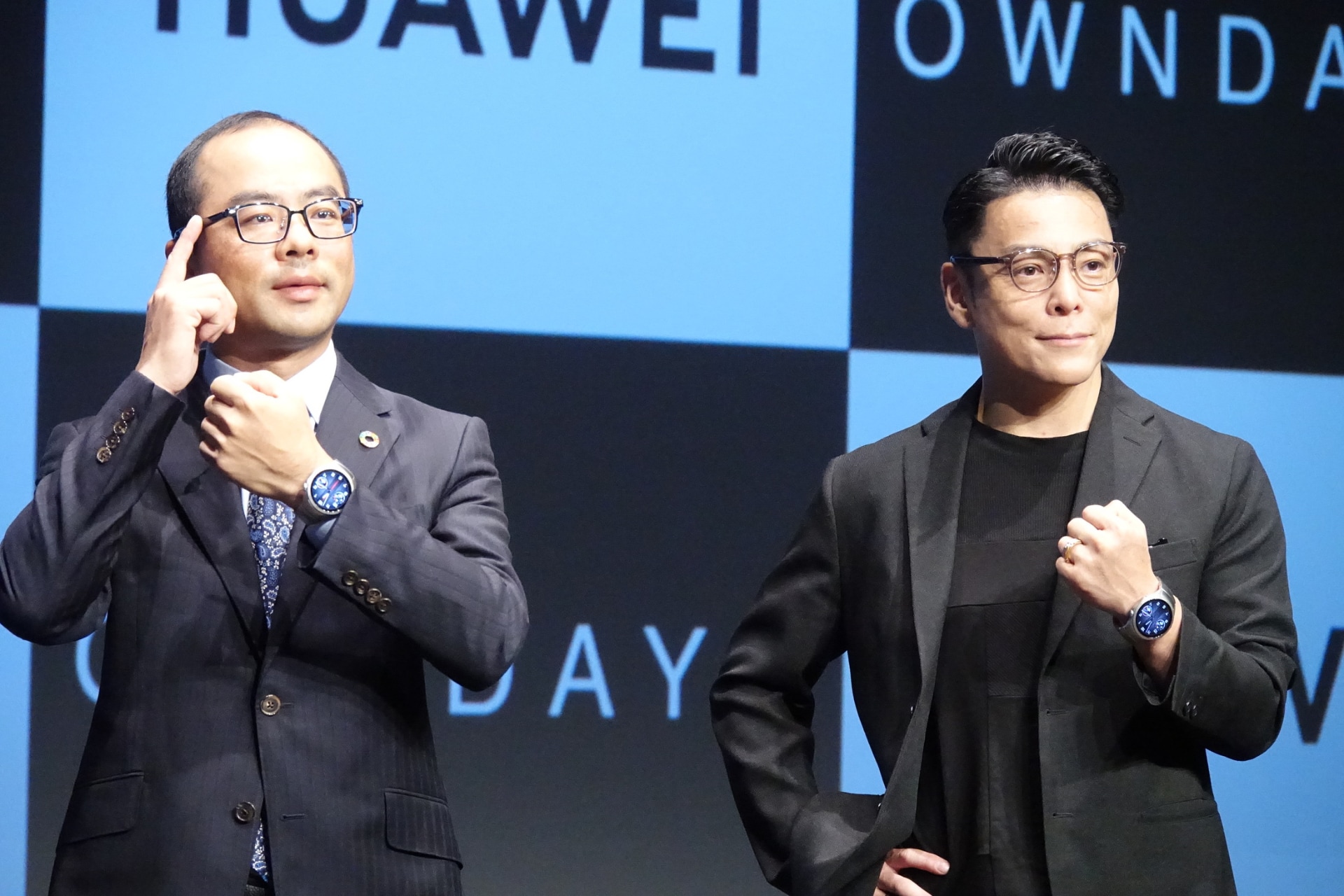 左＝ファーウェイ 楊涛氏。右＝OWNDAYS 田中修治氏