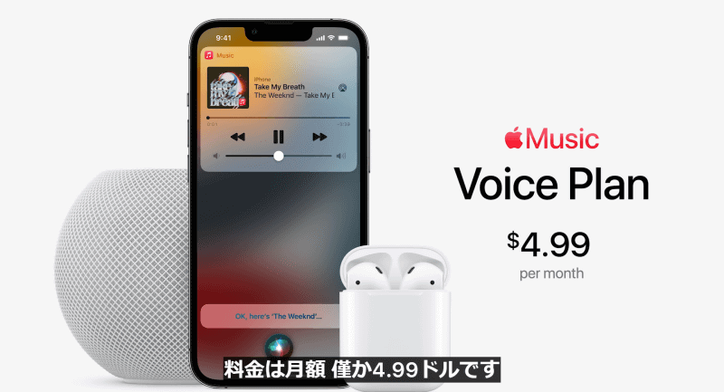 「Voice」プラン発表当時の投影資料（2021年10月）