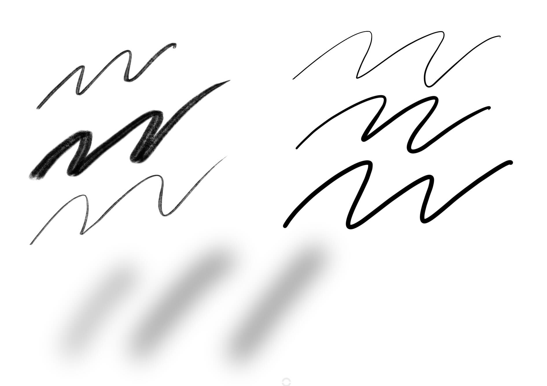 iPad Air（第4世代）とApple Pencil（第2世代）で筆圧の違いを試した。イラストアプリのような場面では、かなり活躍するだろう