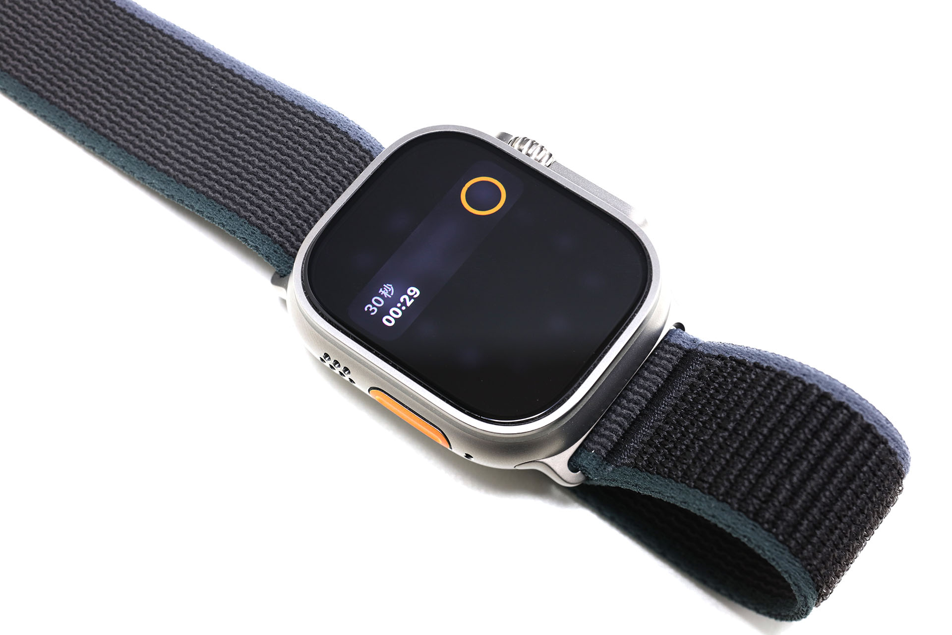 直後カウントダウンタイマーが起動する。カウントダウンの途中で画面をタップしてタイマーの手動操作に切り換えることもできる。