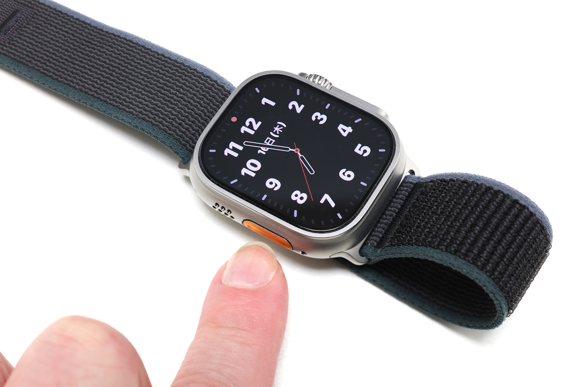 アクションボタンを押すだけでワークアウトアプリ「サイクリング フリーゴール」が開始されるように設定している。