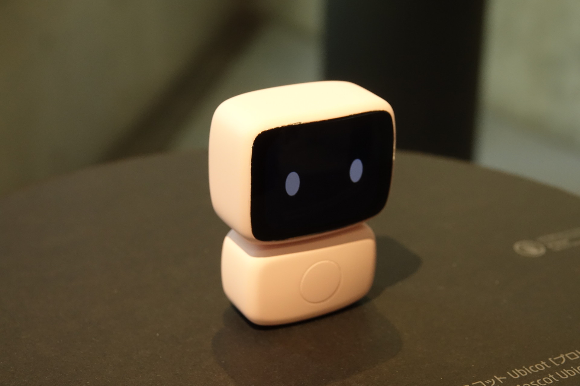 Ubicotのプロトタイプ。展示されているものは一方的に喋るのみだが、会話ができるものを目指す