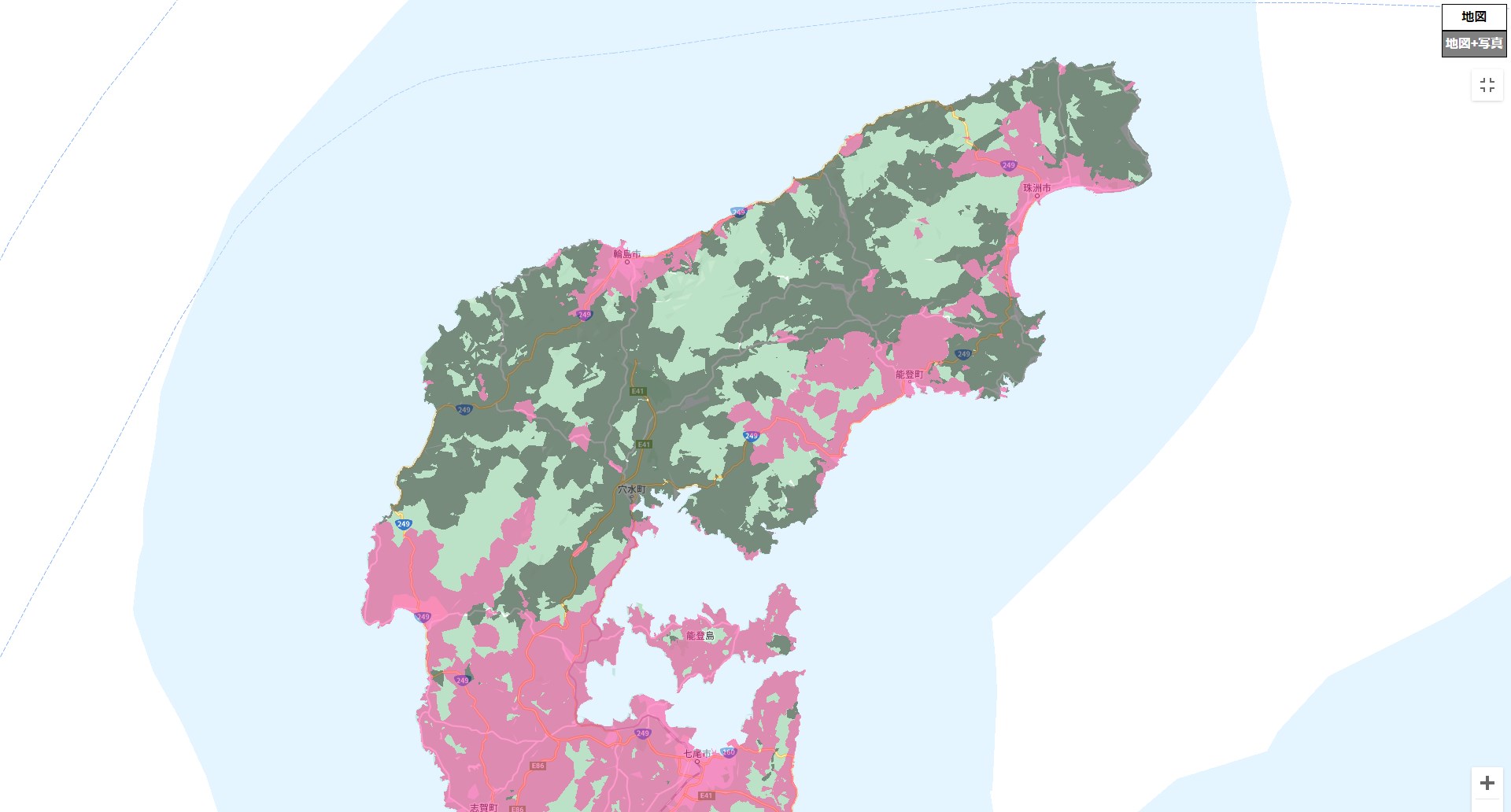 NTTドコモ　4日9時時点の復旧エリアマップ