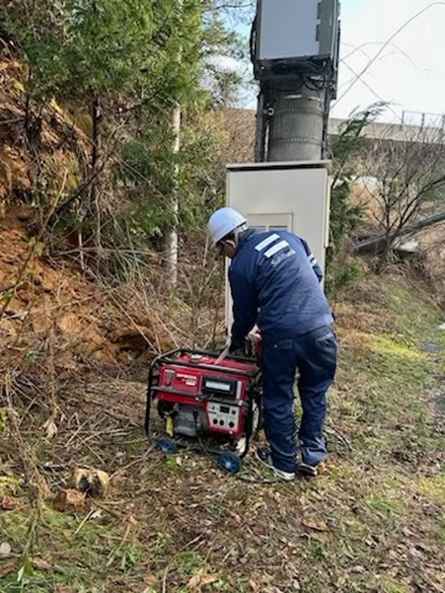 発電機への給油