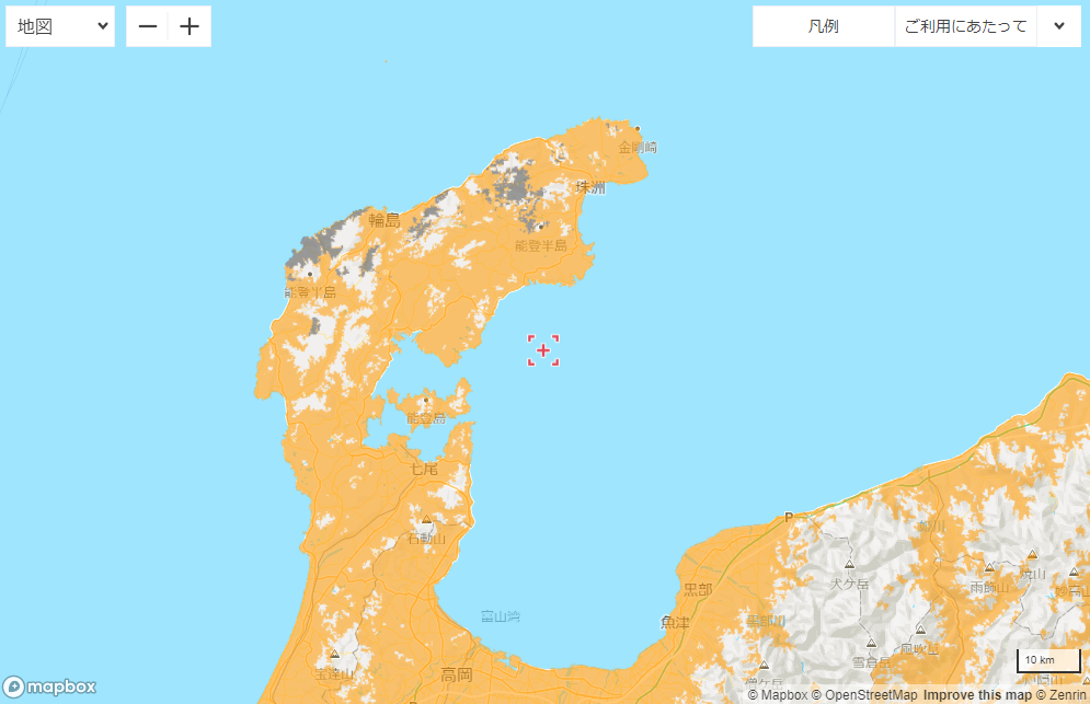 ソフトバンクの復旧エリアマップ（12日21時ごろのもの）