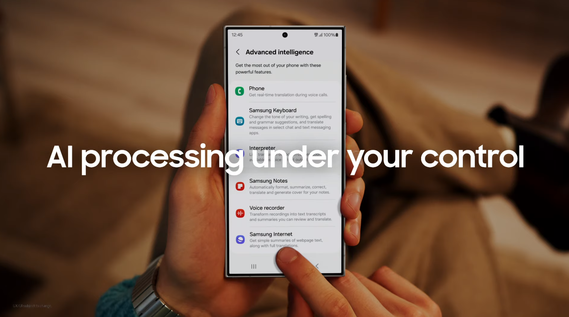 AI機能を設定でコントロールできることがアピールされた