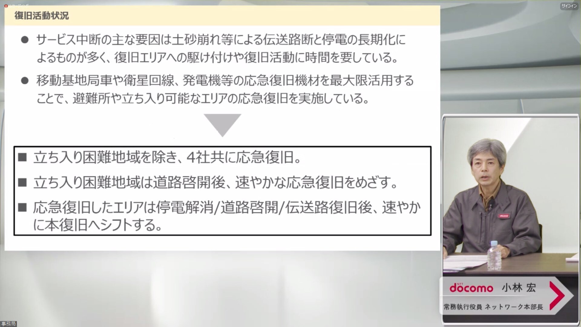 4社の取り組みを説明