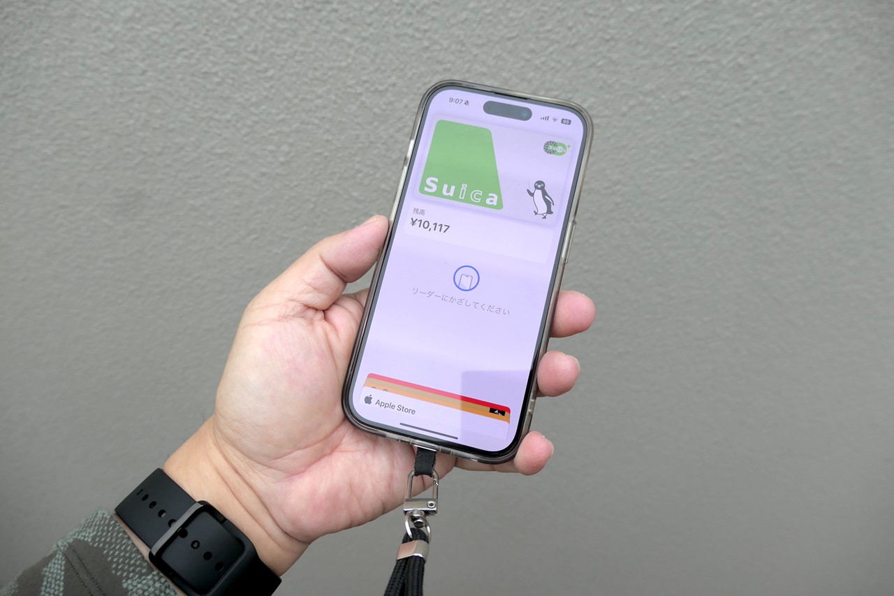 Suicaは画面に表示させる必要もないので、スピーディーに決済可能