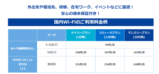 レンタルサービスなので、転居先で固定回線を引くまでのつなぎとして契約するのもありだ
