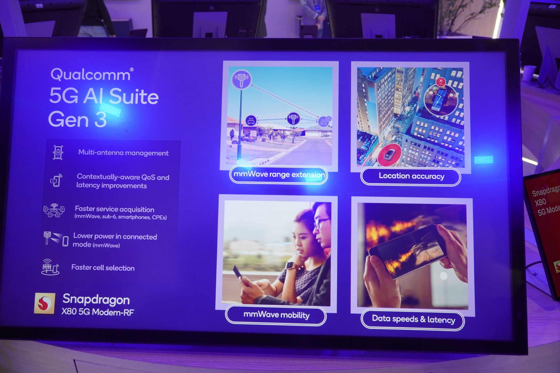 5G AI Suite Gen 3を搭載し、AI処理によって通信性能を高めている