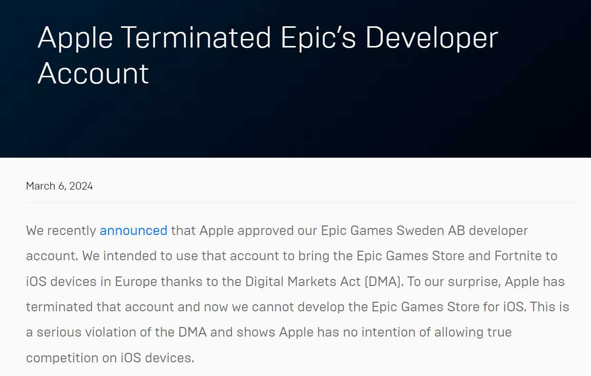 Epic Games公式サイトより