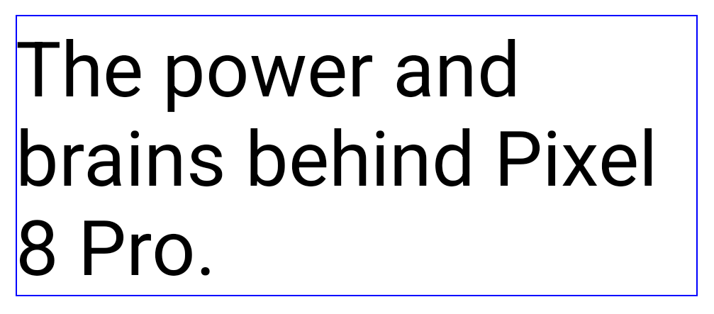 「Pixel 8 Pro」が途中で改行されてしまう