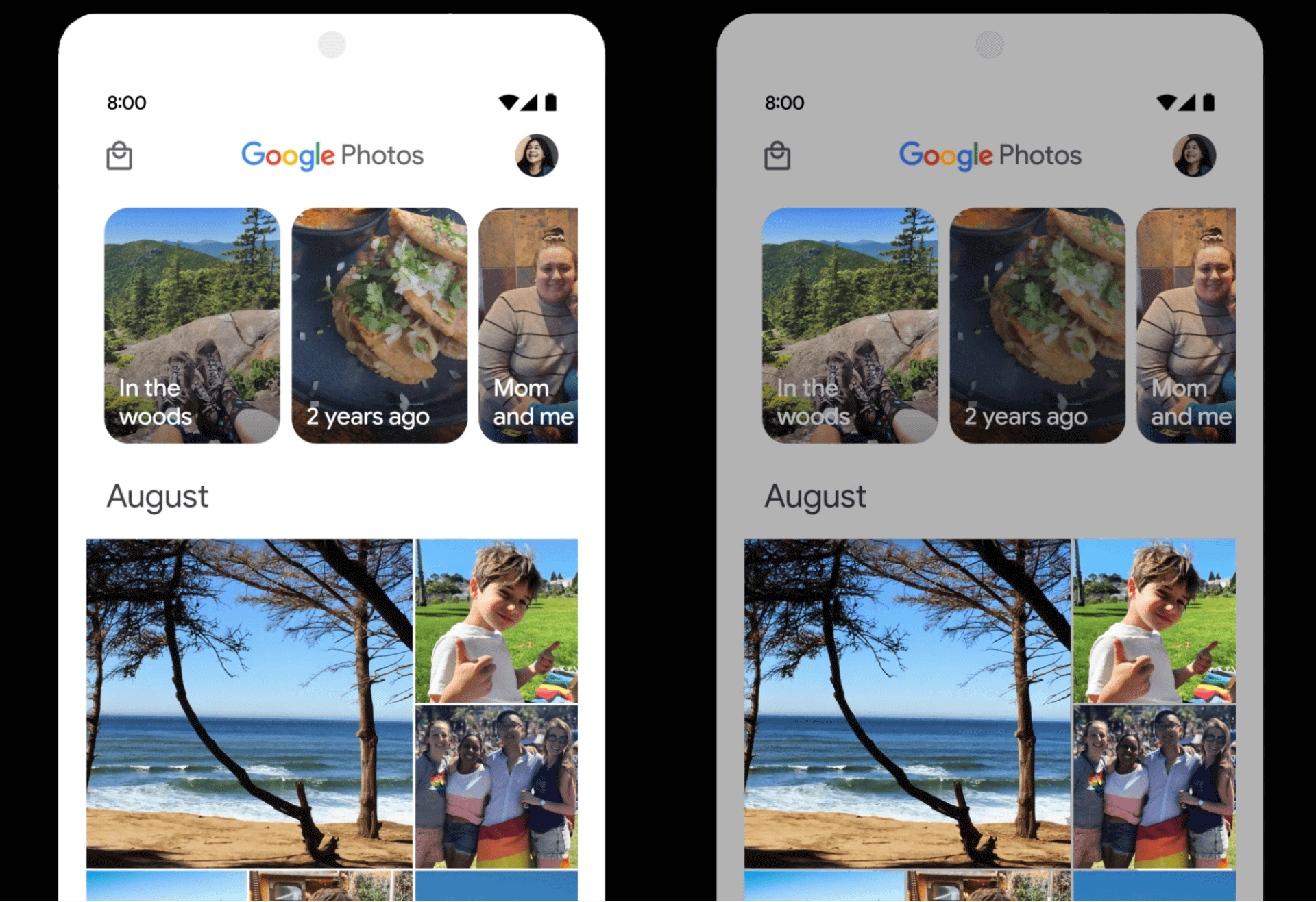 画像左はSDRコンテンツ、画像右はSDR/HDRの混在コンテンツ
