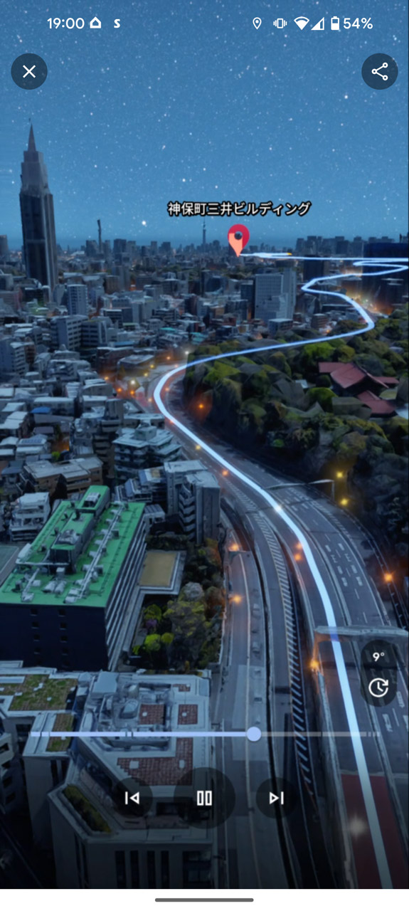 夜の風景も雰囲気がある