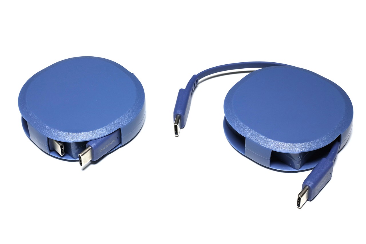 たとえばコレは、Owltech（オウルテック）「katamaki（カタマキ）」という片側巻き取り式USBケーブル。PD60W充電に対応するが、通信速度は最大480Mbpsと速くないので、基本的には充電専用として扱うのが無難だろう。