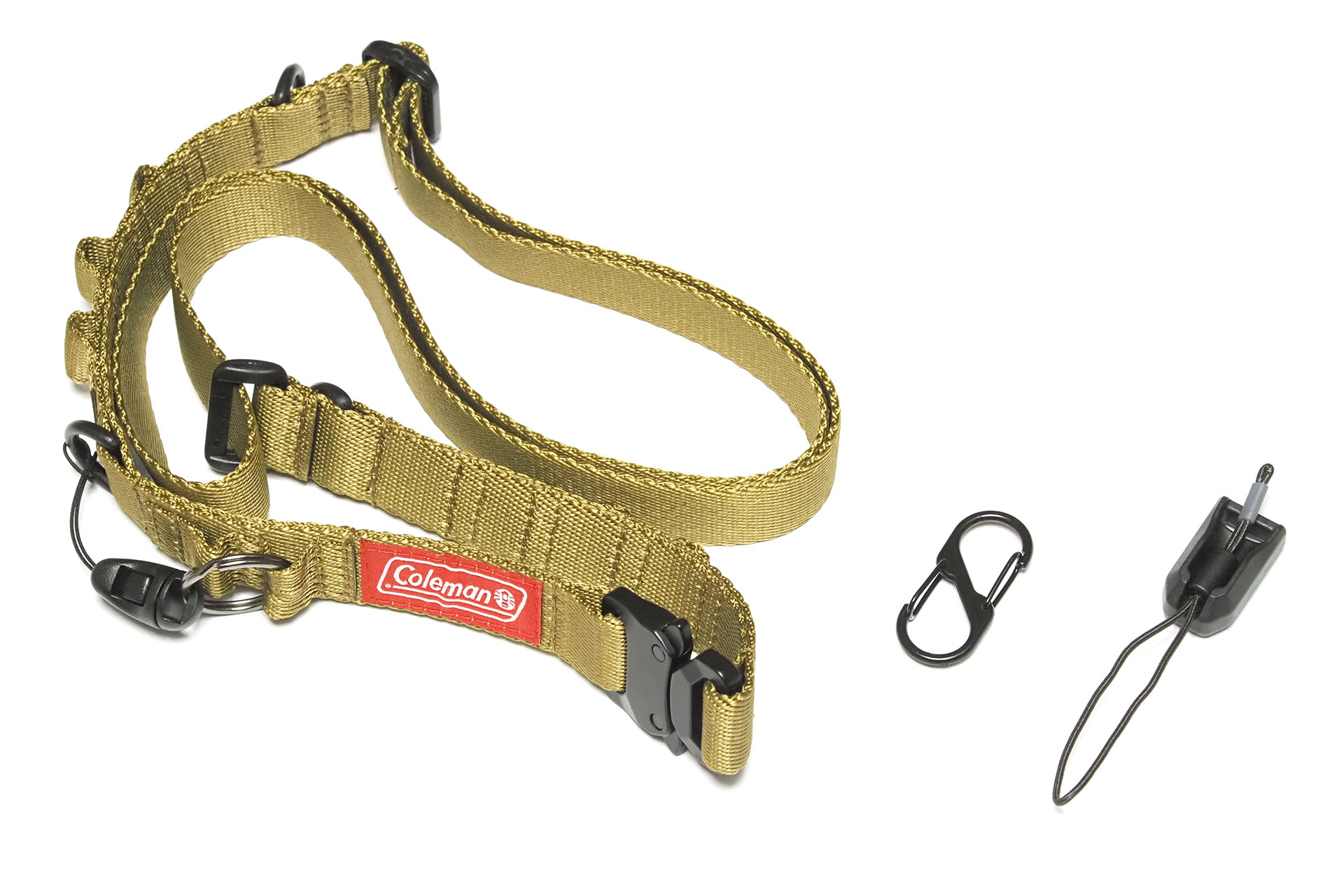 エツミ「コールマン ハンギングストラップ」と、カラビナ的パーツと、Ulanzi「Falcam Maglink マグネットスナップファスナーキット 3239」を組み合わせる。